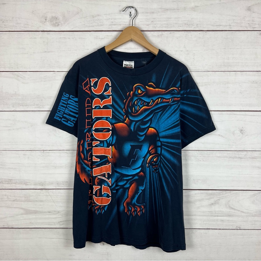 Vintage 1990s Florida Gators All Over Print T-Shirt Large